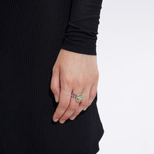 Load image into Gallery viewer, Braiding Love Gems Chain Open Ring
