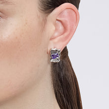 Load image into Gallery viewer, Purple gemstone earrings
