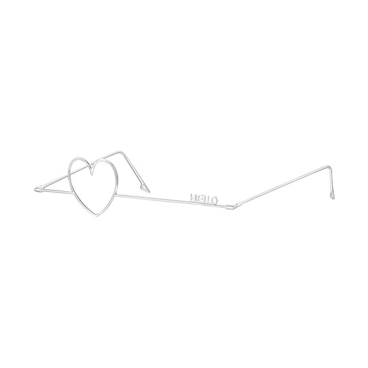 Hello letter love heart glasses