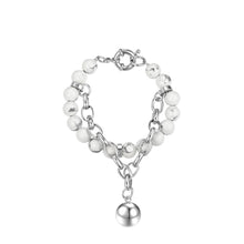 Load image into Gallery viewer, White Turquoise Double Bracelet

