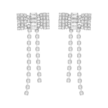 Bow tassel earrings