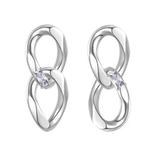 Load image into Gallery viewer, Chain Crystal Diamond Stud Earrings
