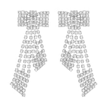 Load image into Gallery viewer, Bowknot multi-row tassel earrings
