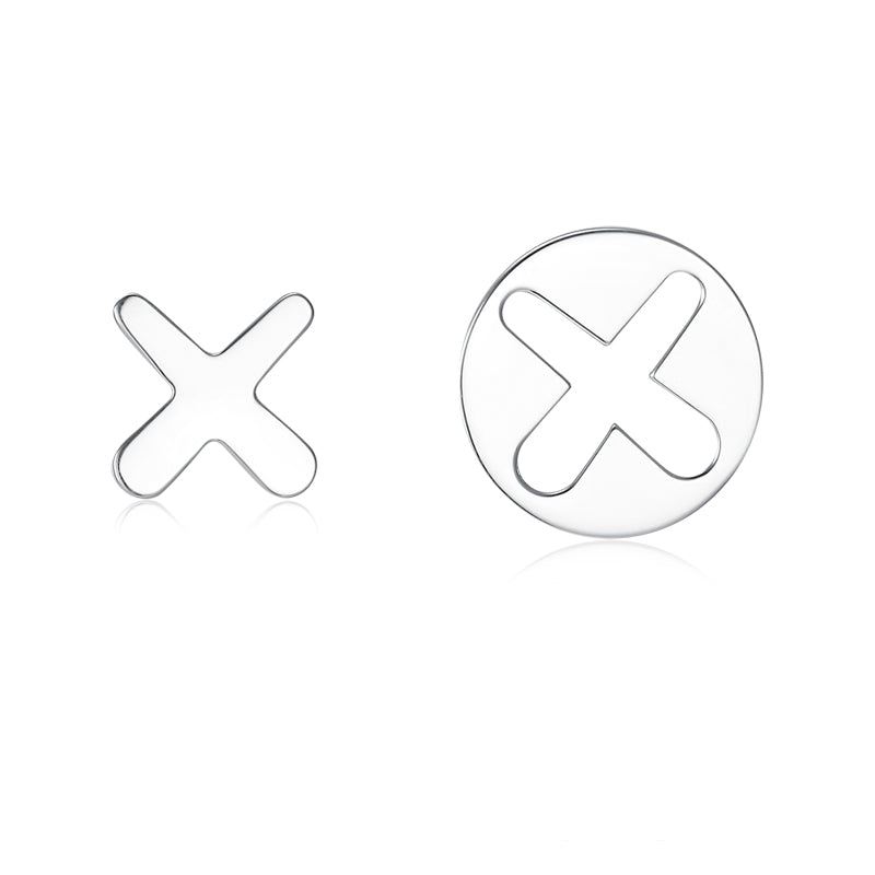 X asymmetric earrings