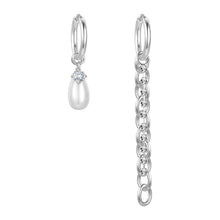 Load image into Gallery viewer, Asymmetric Crystal Diamond Chain Earrings
